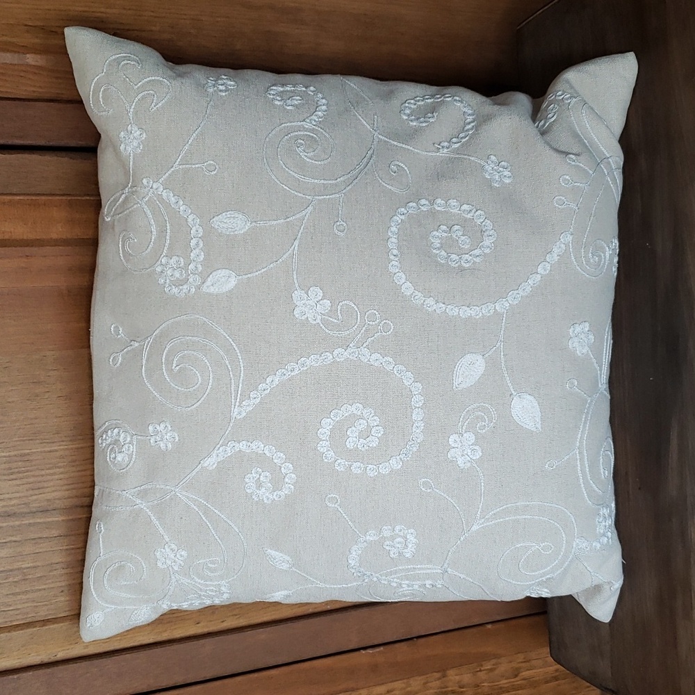 ARHAUS Embroidered Down Filled Accent Pillow